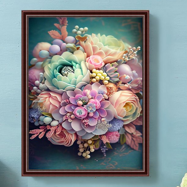 5D bricolaje taladro redondo completo diamante pintura ramo fresco decoración del hogar (LP626) FLhrweasw Nuevo