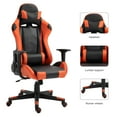 thumbnail image 2 of Gaming Chair Office Desk Chair Ergonomic Reclining Computer Chair Height Adjustable Swivel Recliner with Headrest Lumbar Support, Black Orange, 2 of 7