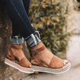 thumbnail image 2 of Sandalias con hebilla y correa en el tobillo con plataforma de cuña para mujer Zapatos de verano, 2 of 5