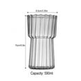 thumbnail image 2 of 1 Pcs Ribbed Glassware,Vintage Glass,20 oz Modern Glass Cup,Ripple Drinking Glass,Ribbed Drinking Glass for Weddings,Cocktails or Modern Bar, 2 of 7
