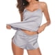 thumbnail image 5 of Conjunto de ropa de dormir para mujer Encantador chaleco con cuello en V, pantalones cortos, camisón, gris, XL Inevent XX000231-36, 5 of 7