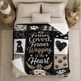 thumbnail image 5 of Dog Portrait Colorful Pet Artwork Playful Graphic Style Dog Lovers Colorful Pet Portrait Warm Flannel Blanket, Pet Adoption Gift for Living Room and Bedroom Home Decor, 5 of 9