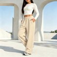 thumbnail image 3 of XINXIAOO Kids Girls Boys Jogger Sweatpants Elastic Waist Straight Leg Pants With Pockets Girls Athletic Pants Khaki Sweatpants For Boys Girls Youth Athletic Pants 7-8 Years, 3 of 6