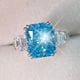 thumbnail image 5 of Anillo de compromiso de boda de joyería azul, 5 of 7