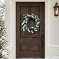 thumbnail image 4 of Qwtwty Christmas Wreath, Farmhouse Artificial Winter Garlands Hanging Ornament for Wall Window Porch Home Indoor Outdoor Christmas Decoration, 4 of 8