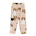 thumbnail image 5 of Disketp Beagle Dog On Brown Print Women'S Comfy Pajama Pants Casual Drawstring Palazzo Lounge Wide Leg Pants, 5 of 9