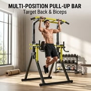 Kdymod Pull Up Bar Standing Tower,Foldable Pull Up Bar Free Standing,10-Level Adjustable Height Dip Station, Multi-Functional Home Gym Strength Training Equipment, 440lbs Max
