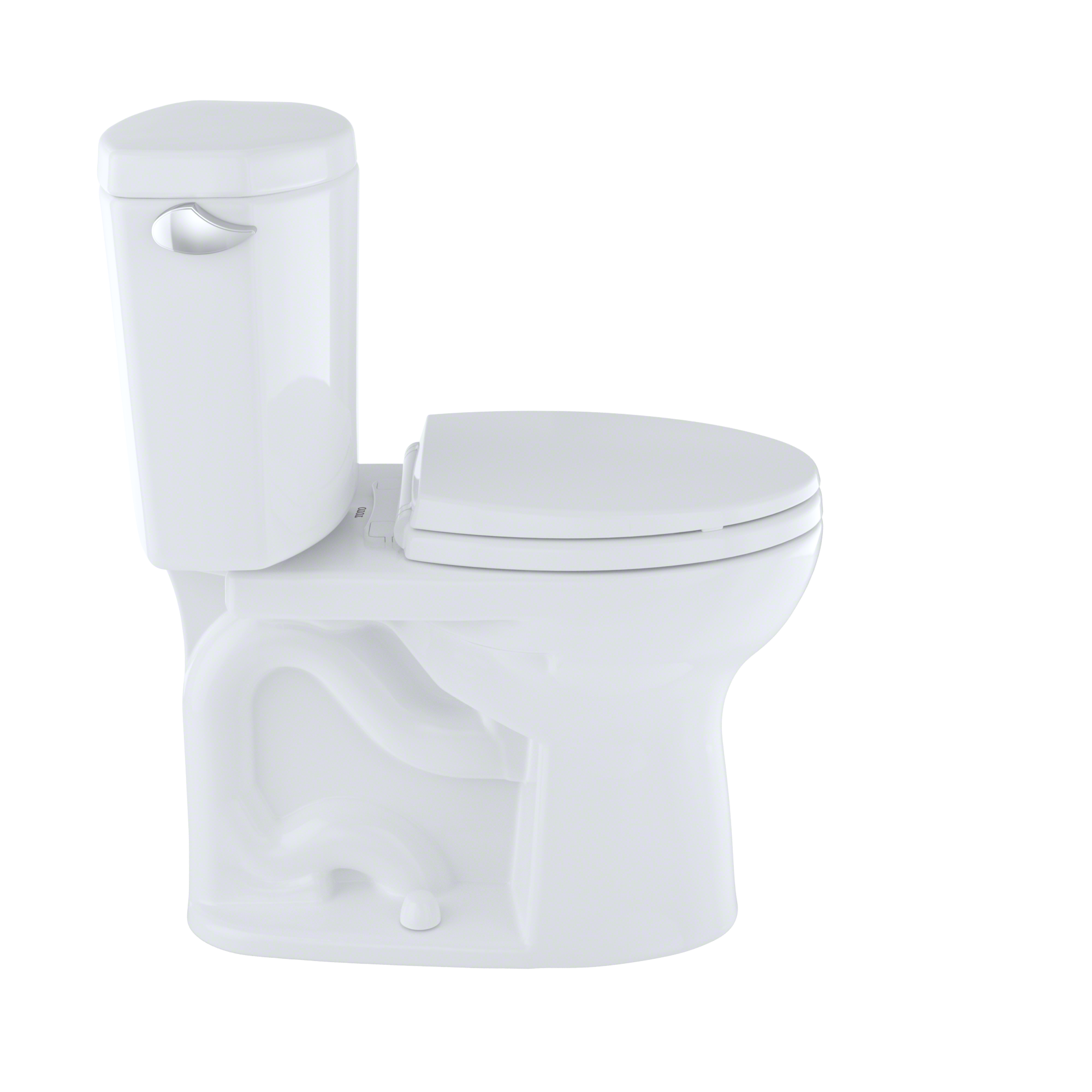 TOTO® Drake® II Two-Piece Round 1.28 GPF Universal Height Toilet with CEFIONTECT, Cotton White - CST453CEFG#01 - image 5 of 5