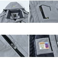 thumbnail image 5 of Tyhengta Men's Waterproof Ski Jacket Warm Winter Snow Coat Mountain Windbreaker Hooded Raincoat Cation Lightgray M, 5 of 8