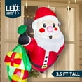 thumbnail image 3 of 3.5 FT Tall Christmas Inflatable Santa with Gift Bags Broke Out from Window, Blow Up Inflatable with Build-in LED for Window Decor, Xmas Party Indoor, Outdoor, Yard, Garden, Lawn Decoration, 3 of 7