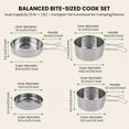 thumbnail image 2 of Camping Grill Cooking Cookware Kit Stainless Steel Camping Pots and Frying Pans AllinOne Outdoor Portable Camp Cookset Grilling Tools for Backing & Campfire (Person, 2 of 8
