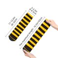 thumbnail image 4 of Pofeuu Bee Stripe Print 30cm Socks, Adult Running Hiking Socks for Youth and Adult, 4 of 7