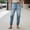 Blue, variant on Women's Casual Pants Stretch Ankle Joggers Denim Tapered Cargo Capri Comfortable Fit Fashion Trousers for Daily Wear