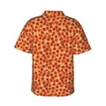 thumbnail image 3 of Uemuo Pizza Printed Regular Fit Short Sleeve Casual Hawaiian Shirt for Men,Aloha shirt,Tropical shirt,Floral print shirt,Vacation Beach shirt-Large, 3 of 9