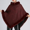 thumbnail image 5 of Capa para mujer, cálida, con volantes, holgada, moderna, de color sólido, gruesa., 5 of 5