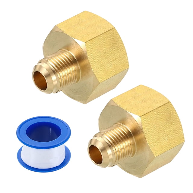 Lot de 2 Raccords en Laiton, Adaptateur de Tuyau 3/8 SAE Mâle x 3/4 SAE Femelle