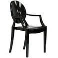 thumbnail image 3 of Modway Casper Fauteuil de Salle à Manger Empilable Moderne en Acrylique, Noir, 3 of 5