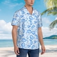 thumbnail image 3 of Pofeuu Winter Paisley Pattern Print Hawaiian Shirt for Men Sleeves Casual Button Down Summer Beach Dress Shirts T-Shirts,3X-Large, 3 of 7