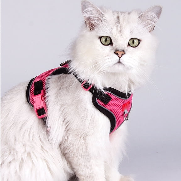 Cat Harness And Leash Set, Adjustable Pet Vest With Comfortable Padded, Reflective Strap For Small Cats Indoor Outdoor Walking"
