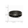 thumbnail image 6 of Grey Titanium Ring Band Wedding Black Ti Domed 6mm polished, 6 of 6