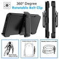 thumbnail image 6 of For Motorola Edge 2025 Case with Holster Belt Clip, Military Grade Drop Tested Full Body Protection Shockproof Heavy Duty Kickstand Cell Phone Case Defender Cover for Motorola Edge 2025 - Black, 6 of 10