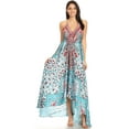 thumbnail image 5 of Sakkas Lizi Womens Maxi High-low Halter Handkerchief Long Dress Beach Party - TW222-White - One Size, 5 of 5