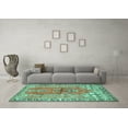 thumbnail image 3 of Ahgly Company Indoor Rectangle Persian Turquoise Blue Traditional Area Rugs, 5' x 8', 3 of 4