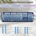 thumbnail image 5 of USOTSO Wireless Keyboard and Mouse Combo, 2.4GHz Retro Typewriter Style, Full-Size Creamy Silent Office Set for Desktop Laptop PC, 5 of 8