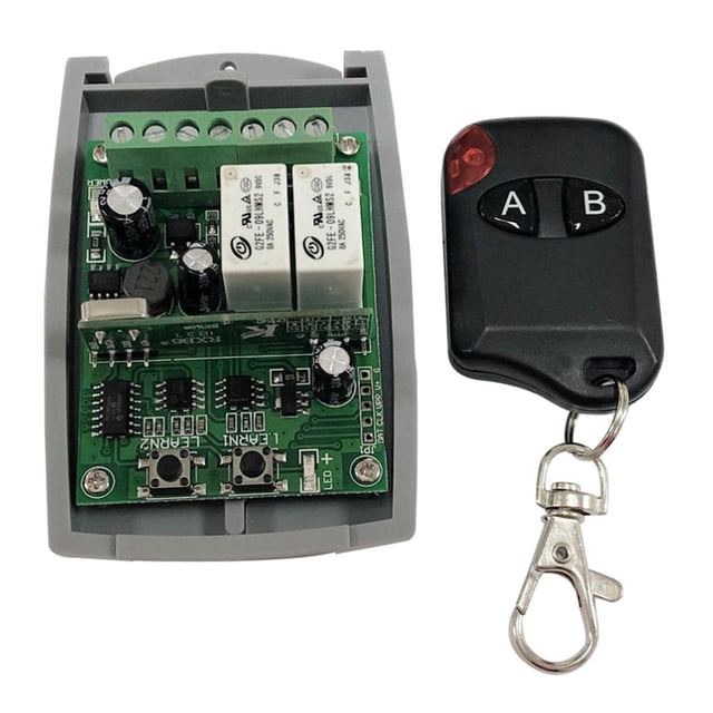 Interruptor de Telemando Inalámbrico Zulema 12V-48V Módulo Receptor RF 2 Canales Transmisor 433 Mhz