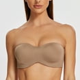 thumbnail image 3 of MELENECA Strapless Bra Minimizer with Underwire for Women Brown 32A, 3 of 5