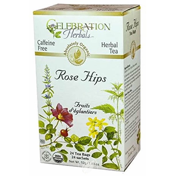 Organic Rose Hips Tea 24 Bags By Celebration Herbals Pack Of 2 Walmart Com Walmart Com