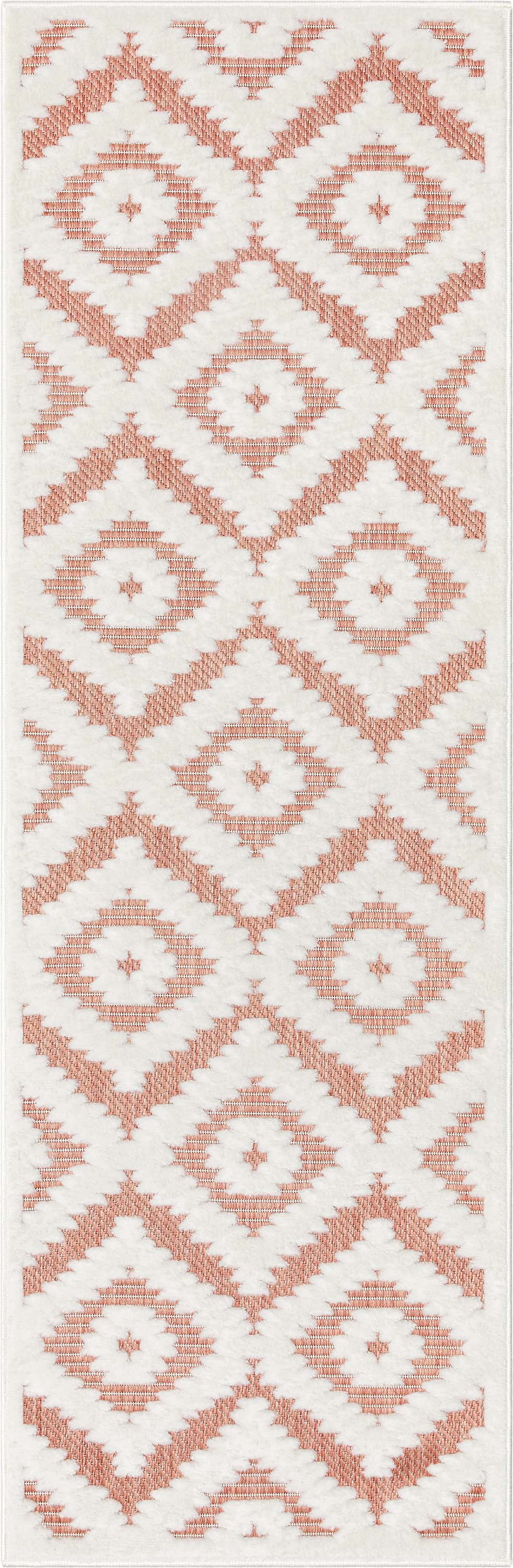 Well Woven Sila Keiko Modern Moroccan Terracotta 2'3" x 7'3" Runner Indoor/Outdoor Rug