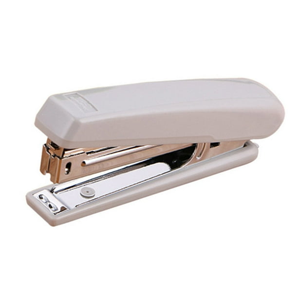 EeaseMX Grapadoras de escritorio para el hogar, clásicas y sencillas, de metal, suministros de papelería para el hogar, la oficina y la escuela, colores aleatorios, sin grapas.