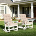 thumbnail image 5 of FODINGHILL Rocking Chair Cushions,Polyester Weatherproof Outdoor High Back Rocker Chairs Cushion with Ties,Thickened Seat for Patio,Beige, 5 of 10