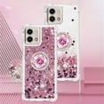 thumbnail image 2 of Quicksand Case for Motorola Moto G Stylus 5G (2023) for Women Girls, Glitter Sparkle Flowing Clear Soft TPU Liquid Cover with Bling Diamond Kickstand for Moto G Stylus 5G (2023) -Rose Gold, 2 of 14