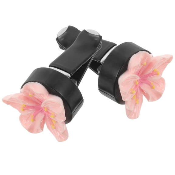 FRCOLOR  Flower Air Freshener Car Clips Automatic Diffuser Wick Pink