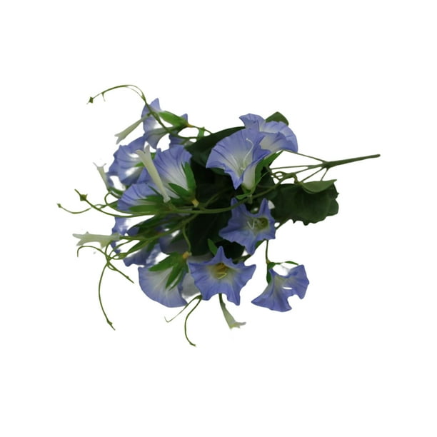 Advancent Flor falsa Plantas de plástico Colgante de pared Artesanía Decoraciones al aire libre Morning Glory Flores artificiales Tamaño compacto Flores artificiales Azul claro Advancent HA070581-02