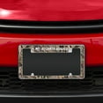 thumbnail image 2 of Atlanta Basketball Hawk's Chrome Metal (Set of 2) License Plate Frames with Bold Mossy Oak Camouflaged Camo Design, 2 of 6