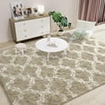 thumbnail image 2 of Lochas Shag Area Rug Geometric Plush Fluffy Rugs Soft Moroccan Carpet for Bedroom Living Room Floor Mat Home Decor,3x5ft,Beige/White, 2 of 7
