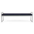 thumbnail image 3 of Gansett Reception Waiting Room 3-Seat Bench / Silver Steel / Navy Blue, 3 of 4