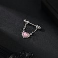 thumbnail image 4 of QQTDFG 14G Surgical Steel Nipple Ring CZ Opal Nipple Piercing for Women Barbell Jewelry-Style 1, 4 of 6