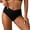 #5_Black, variant on Women's Tummy Control High Waisted Bikini Bottoms, Full Ruched Full Coverage Slimming Stretch Quick Dry Swim Briefs,Black,L