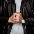 thumbnail image 2 of King Will Men's Black Signet Rings Tungsten Biker Band Ring For Men Thumb Pinky Polished Classic Plain Wedding Statement Promise Ring for Him Size 13, 2 of 7