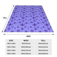 thumbnail image 3 of Honeii Purple Snowflake Elegance Print Fleece Blanket - Throw Blanket for Bed, Sofa, Couch, Camping, and Travel , Microplush Ultra Soft Warm Blanket-80"x60", 3 of 7
