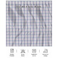thumbnail image 5 of Purple Wrap Around Bed Skirts for California King Bed 18" Drop,Bed Skirt with Adjustable Elastic Belt Dust Ruffle Bed Valance for Bedroom Grid Checkered Plaid Gingham Lattice Trellis Bed Frame Cover, 5 of 7