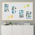 thumbnail image 4 of PixonSign Adhesive Wall Art Coastal Charm Wooden Fish Illustrations Posters, Set of 4 Rustic Nautical Fine Art Multicolor Boho Canvas Prints for Bedroom, Living Room, Office - 8"x10", 4 of 5