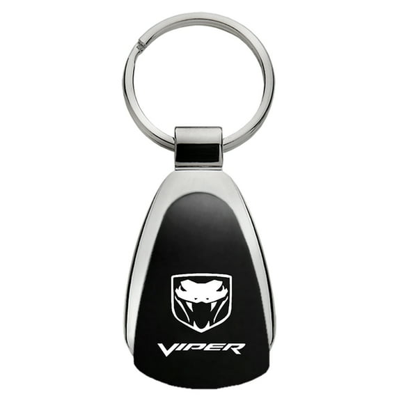Au-TOMOTIVE GOLD Viper Black Teardrop Key Fob (Fangs)