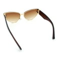 thumbnail image 2 of Womens Metal Frame Rimless Oversized Luxury Fashion Cat Eye Sunglasses Gold Brown - Brown, 2 of 2
