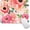 AM002-Pink Watercolor Flower, variant on Square Mouse Pad, Personalized Premium-Textured Custom Mouse Mat Design, Washable Mousepad Cloth, Non-Slip Rubber Base Computer Mouse Pads for Wireless Mouse