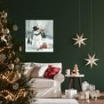thumbnail image 6 of Christmas Canvas Wall Art Decor: Snowman and Cardinal Pictures Prints, Winter Decorations Paintings Posters Artwork Indoor Framed 12"x15", 6 of 6